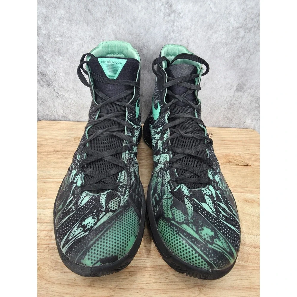 Nike Hyperdunk 2015 Basketball Shoes Mens 9.5 Green Glow in the Dark  749567-030